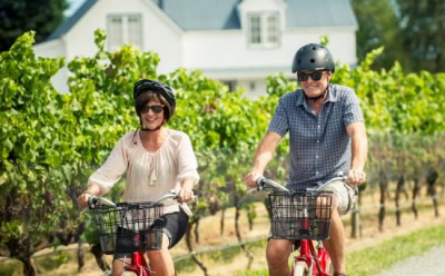 Cycling among the vines is a real treat