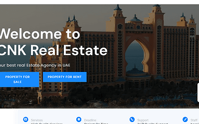 CNK Real Estate property management and sales website homepage