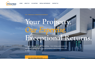 PRIME RENTALS ARBNB Arbitrage company website homepage