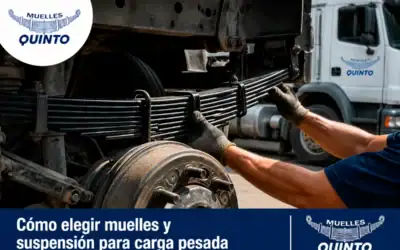 muelles para carga pesada en camión de transporte