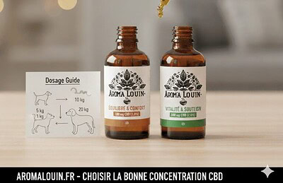 De 0.5% à 2% : Comment Choisir la Concentration Idéale de votre Huile CBD Vétérinaire Arom&rsquo;a Louin ?