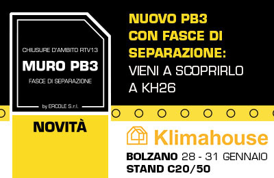 Klimahouse 2026 - Nuovo prodotto PB3 con fasce di separazione