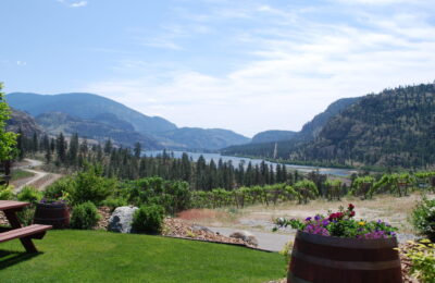 Okanagan Falls winery view of vaseaux lake