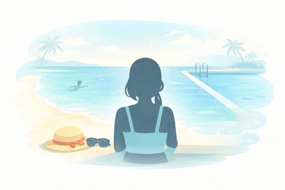 海外旅行先で生理中に海やプールに入る方法