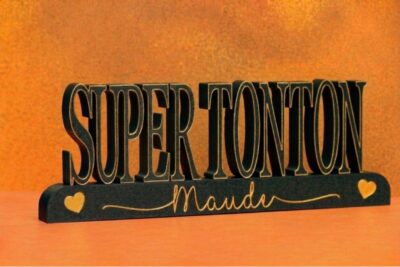 Support SUPER TONTON Personnalisé avec Prénom en impression 3D