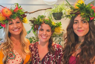 flower crown making on Oahu