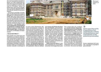 LE CHATEAU DE KERGUEHENNEC ROUVRIRA EN AVRIL 2027 OUEST FRANCE 10 OCTOBRE 2026