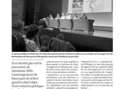 RIVE GAUCHE : LE FUTUR PARC COMMENCE A SE DESSINER LE TELEGRAMME DU MARDI 8 JUILLET 25