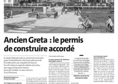 ANCIEN GRETA : LE PERMIS DE CONSTRUIRE ACCORDE LE TELEGRAMME DU 27 DECEMBRE 2025