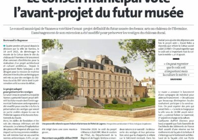 LE CONSEIL MUNICIPAL VOTE L&rsquo;AVANT PROJET DU FUTUR MUSEE DES BEAUX ARTS TELEGRAMME 06 MAI 2025