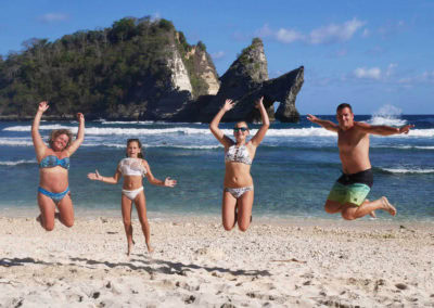 Mandara penida en famille éco-tourisme indonésie