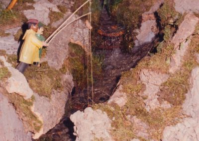 Los pescadores en el río en 1982.