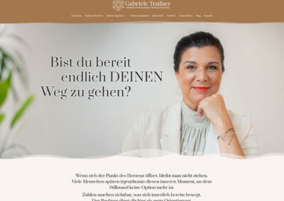 Rede­sign Web­site Gabrie­le Teufner