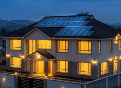 Solar llihts in a home