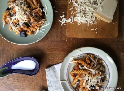 Sicilian Pasta Alla Norma Fusilli with Roasted Aubergines in Tomato Sauce Recipe