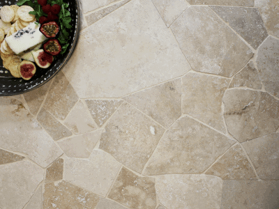 Classic travertine crazy flooring