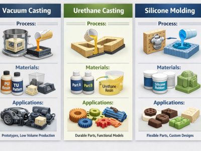 Vacuum Casting vs Urethane Casting vs Silicone Molding: Process Differences Explained