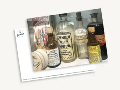 Grusskarte «Arzneiflaschen»