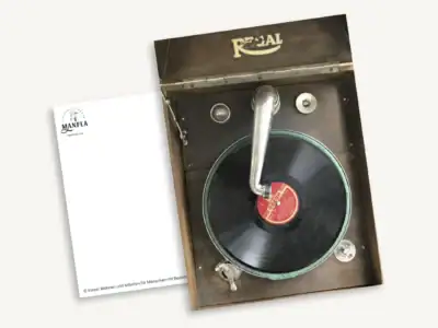 Grusskarte «Plattenspieler»