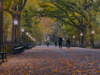 caminando alt="Grupo de turistas con un guía explorando a pie las calles del SoHo, en un tour caminando por Nueva York."