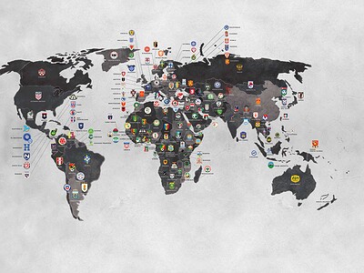 MAPA ESCUDOS FUTBOL - Imagen 2