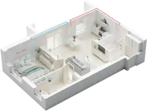 schema VMC canalizzata Helty Flow C120