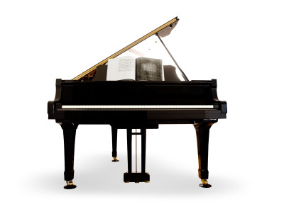 black piano white background