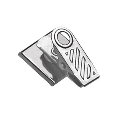 1'' Adhesive 1-Hole Ribbed Badge Clip - 100 per pack