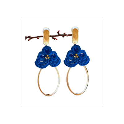 Pendientes en Tejido Frivolite modelo "Chiqui"