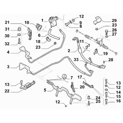 FIAT Doblo 2011-2022 Power Steering Hydraulic System Nut