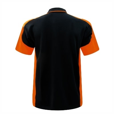 เสื้อโปโลดำตัดต่อส้ม TB Polo - Image 10