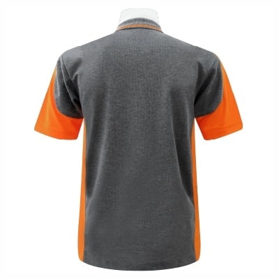 เสื้อโปโลเทาตัดต่อส้ม TB Polo - Image 10