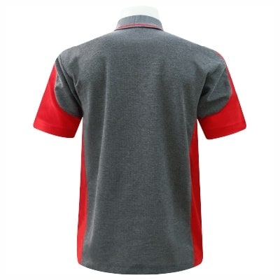 เสื้อโปโลเทาตัดต่อแดง TB Polo - Image 10