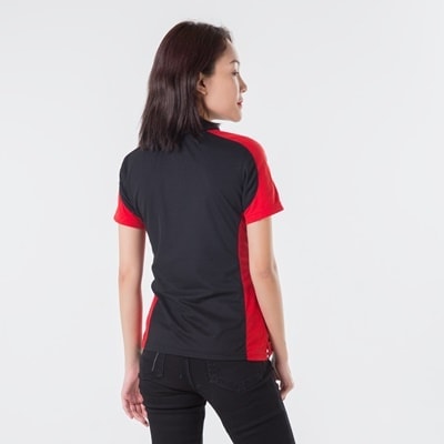 เสื้อโปโลดำตัดต่อแดง TB Polo - Image 3