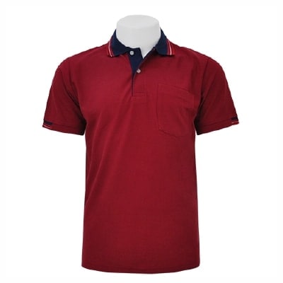 เสื้อโปโลสีแดงเลือดหมู MN Polo - Image 3
