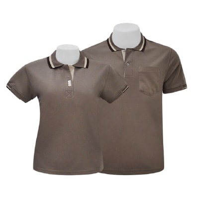 เสื้อโปโลสีน้ำตาลอ่อน ชาย หญิง NU Polo