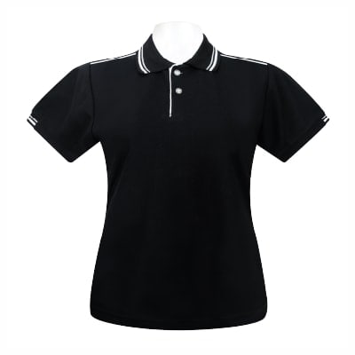 เสื้อโปโลสีดำขลิบขาว MN Polo - Image 2