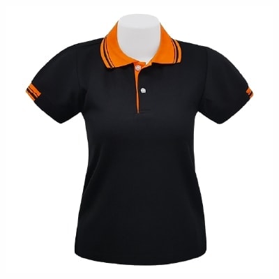 เสื้อโปโลสีดำปกส้ม MN Polo - Image 2