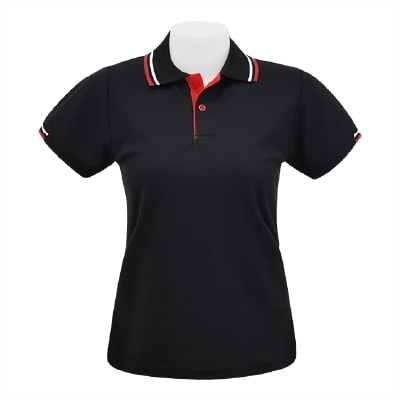 เสื้อโปโลสีดำขลิบแดง MN Polo - Image 2