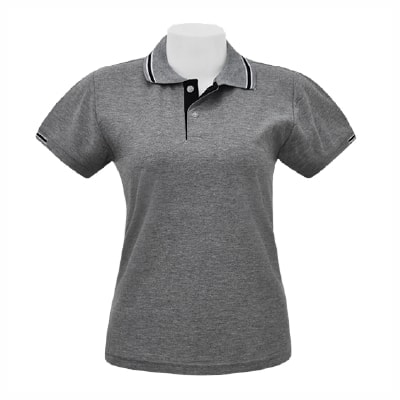 เสื้อโปโลสีเทาท็อปขลิบดำ MN Polo - Image 2