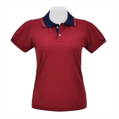 เสื้อโปโลสีแดงเลือดหมู MN Polo - Image 2