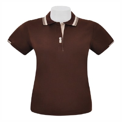 เสื้อโปโลสีน้ำตาลเข้ม NU Polo ผ้า TK Ring หนานุ่ม สวมใส่สบาย - Image 3