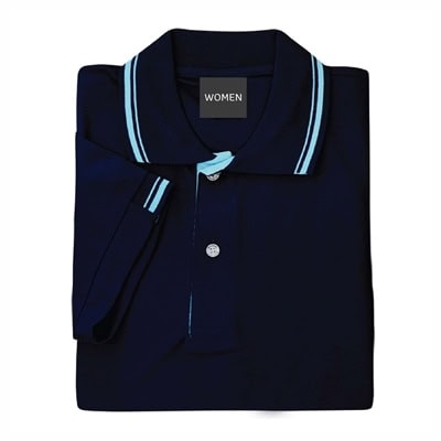 เสื้อโปโลสีกรมขลิบฟ้า MN Polo - Image 7