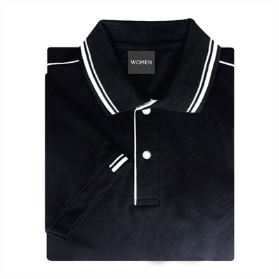 เสื้อโปโลสีดำขลิบขาว MN Polo - Image 7