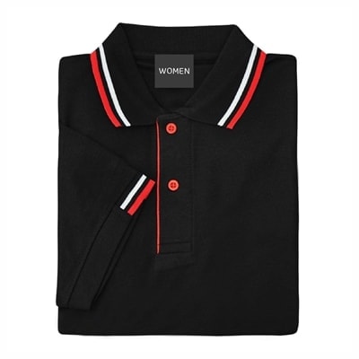 เสื้อโปโลสีดำขลิบแดง MN Polo - Image 7