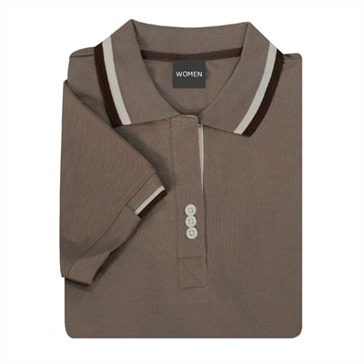 เสื้อโปโลสีน้ำตาลอ่อน NU Polo ผ้า TK Ring หนานุ่ม สวมใส่สบาย - Image 5