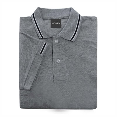 เสื้อโปโลสีเทาท็อปขลิบดำ MN Polo - Image 7