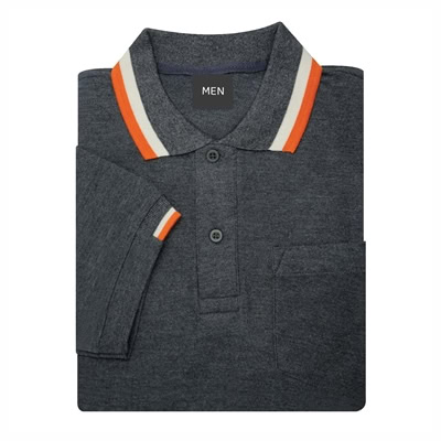 เสื้อโปโลสีเทาเข้ม NU Polo ผ้า TK Ring หนานุ่ม สวมใส่สบาย - Image 6