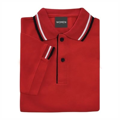 เสื้อโปโลสีแดงขลิบดำ MN Polo - Image 7