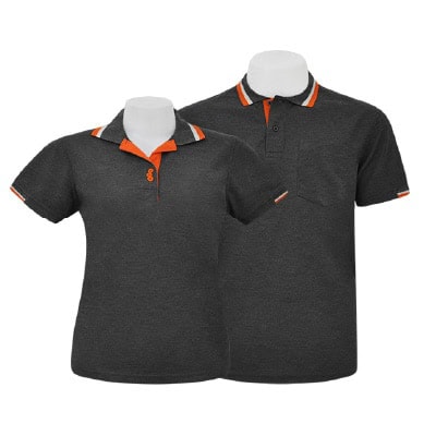 เสื้อโปโลสีเทาเข้ม NU Polo ผ้า TK Ring หนานุ่ม สวมใส่สบาย